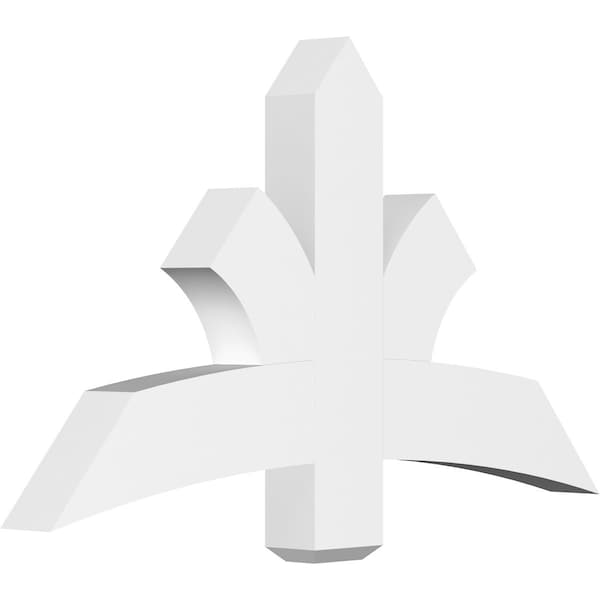 Ekena Millwork Davenport Architectural Grade PVC Gable Bracket, 48"W x 28"H x 4"D x 6"F, 14/12 Pitch GBP048X28X0406DAV00 - main